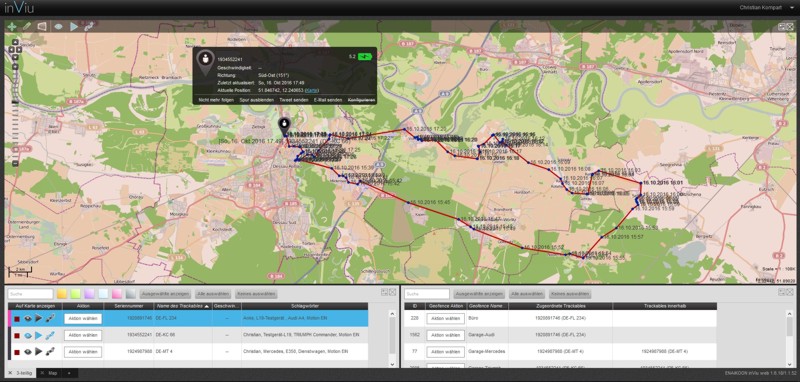 GPS Route online via Internet